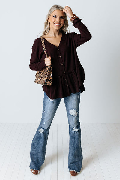 Fall Delight Shift Top In Dark Sage Curves