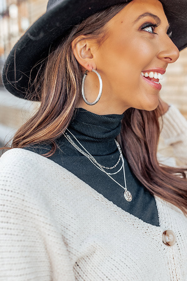 Vibrant Energy Hoop Earrings In Silver