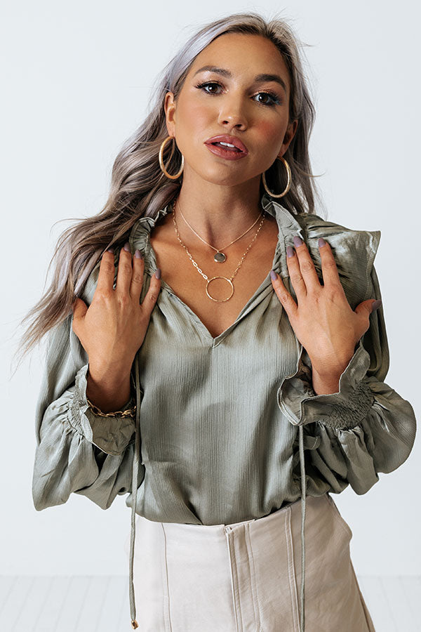 Serving Up Sass Necklace In Grey