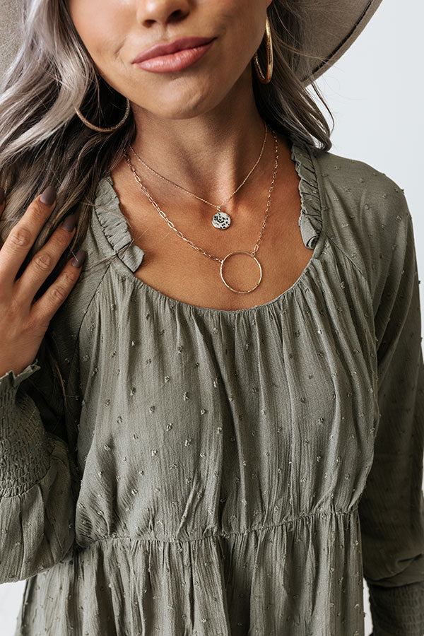 Serving Up Sass Necklace In Beige