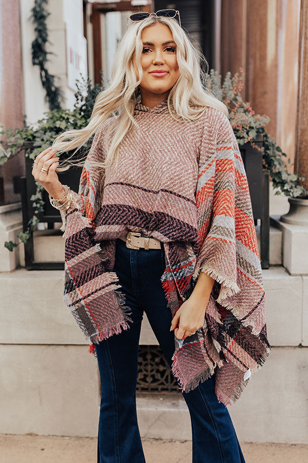 Rust Poncho Sweater