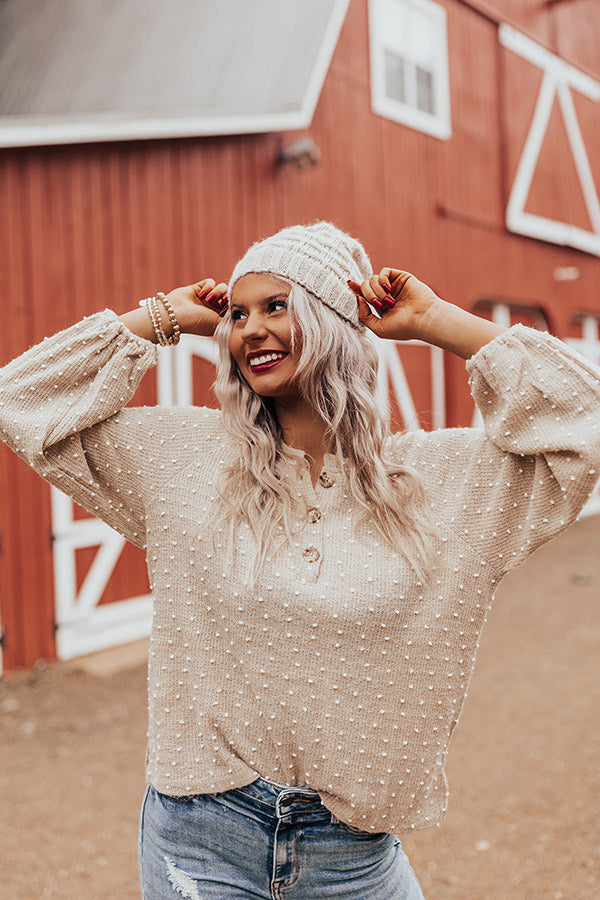 Forever Fated Knit Top In Beige • Impressions Online Boutique