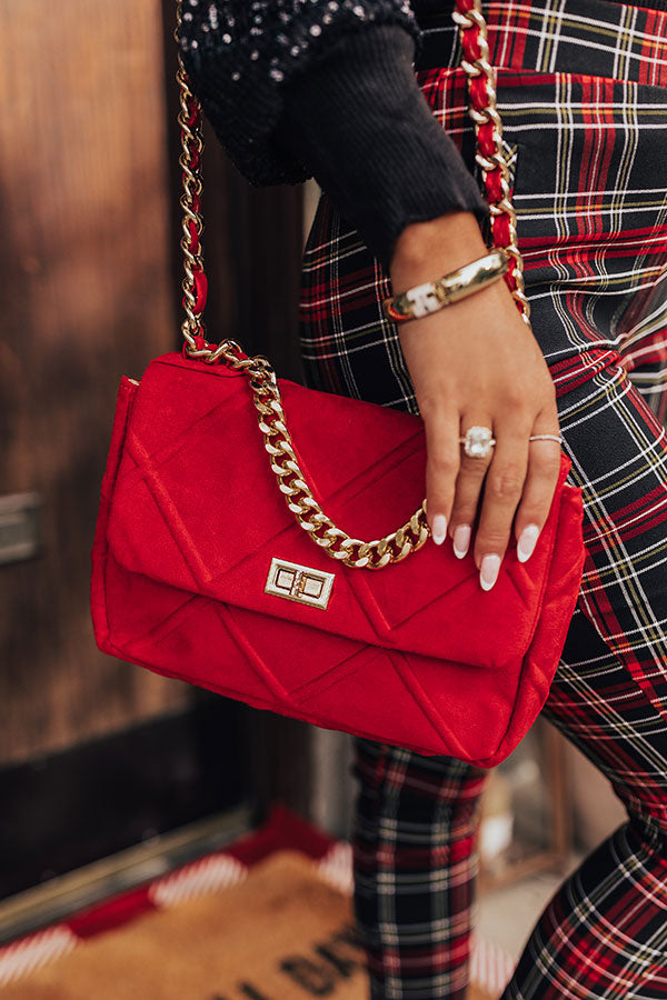 Chanel Suede Red Bag