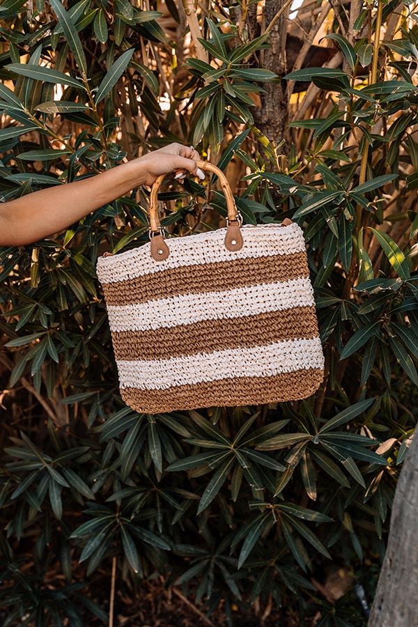 Ora Beach Woven Tote in Tan