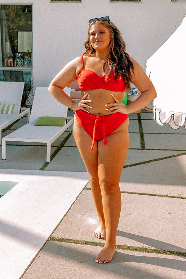 Huntington Beach Honey High Waist Bikini Bottom Curves • Impressions Online  Boutique