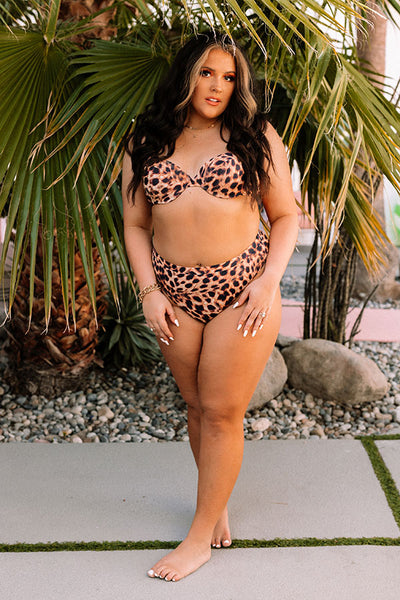 Just A Dip Leopard One Piece Swimsuit Curves