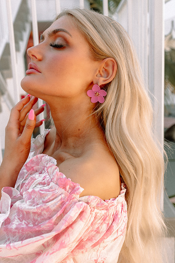 Dunes And Blooms Earrings In Violet