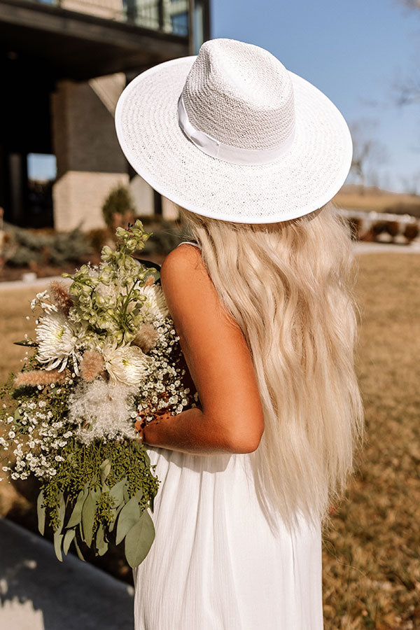 Picnic Please Woven Hat In White • Impressions Online Boutique