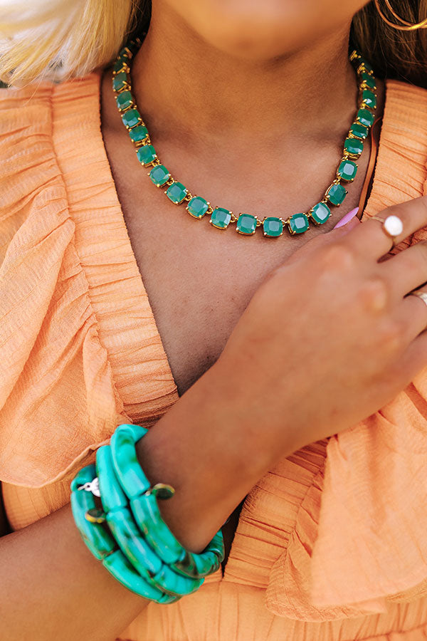 Baby Charlotte Necklace In Teal