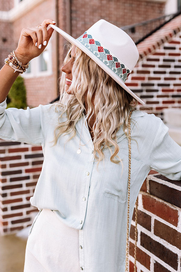 Embrace The Coast Felt Fedora In Stone