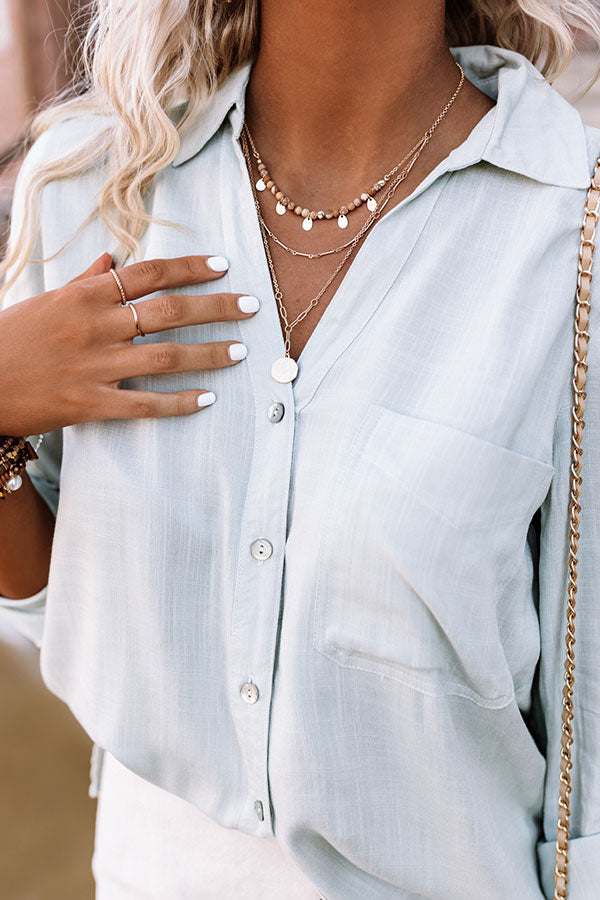 Hidden Cove Layered Necklace In Brown