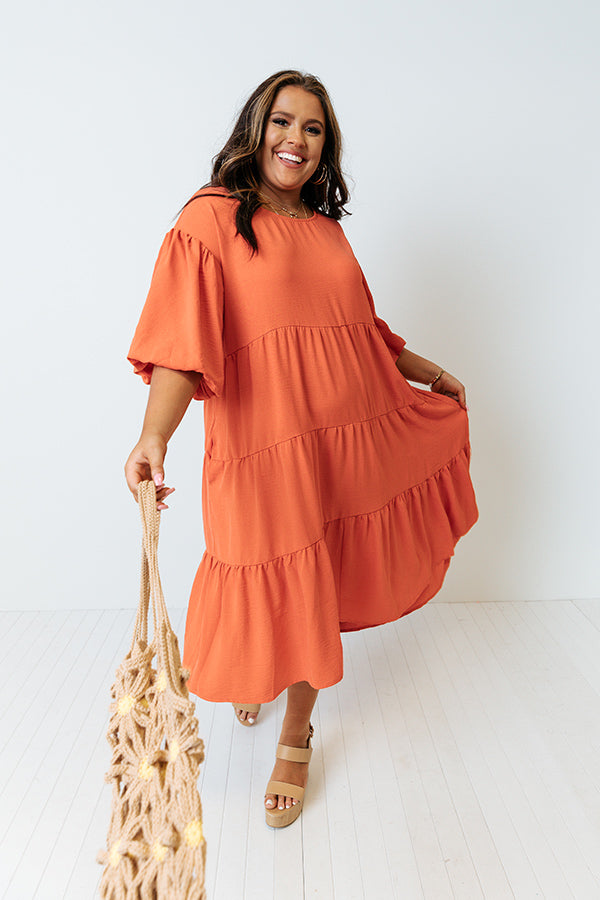 Blessings Everywhere Midi In Coral Curves • Impressions Online Boutique