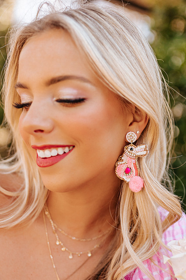 Easter Bunny Beaded Earrings