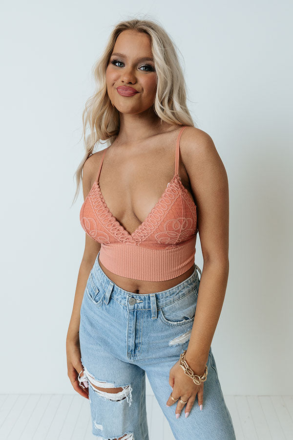 Plus Size Vintage Lace Red Triangle Back Bralette