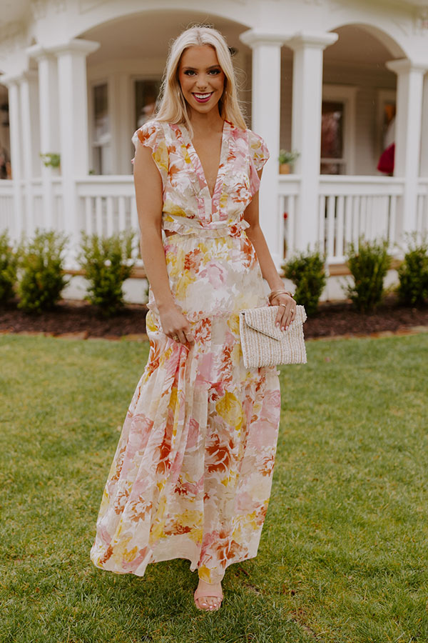 Made For Merriment Floral Cut Out Maxi • Impressions Online Boutique