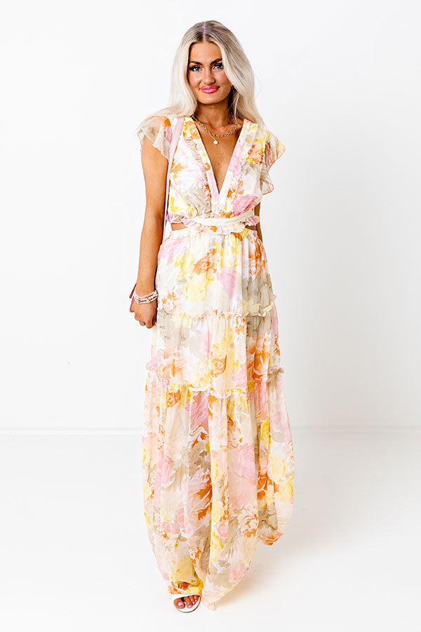 Made For Merriment Floral Cut Out Maxi