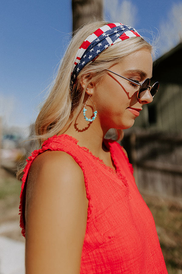 Buzz Of The Town Earrings In Turquoise