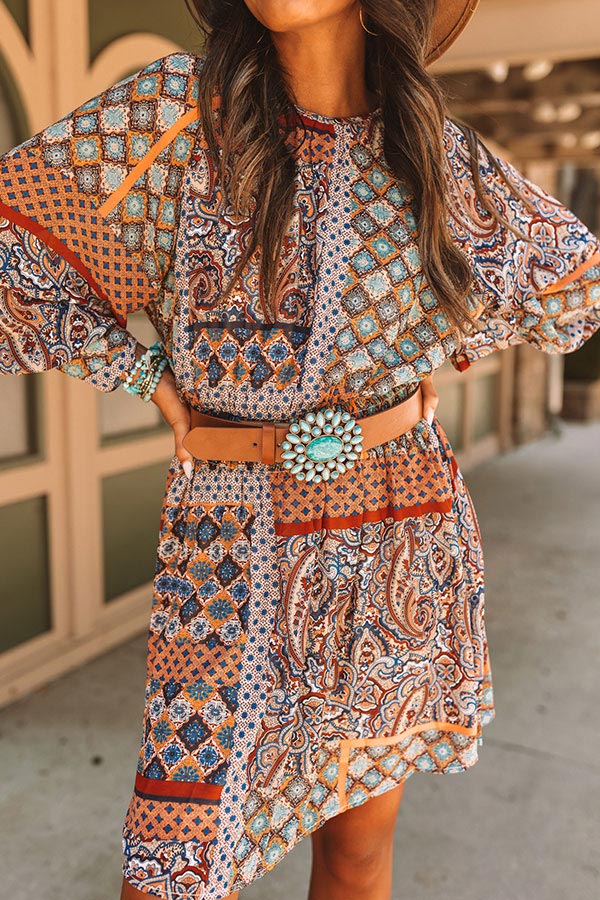 Keep It Gypsy Buckle Brown and White Hair On Leather Belt