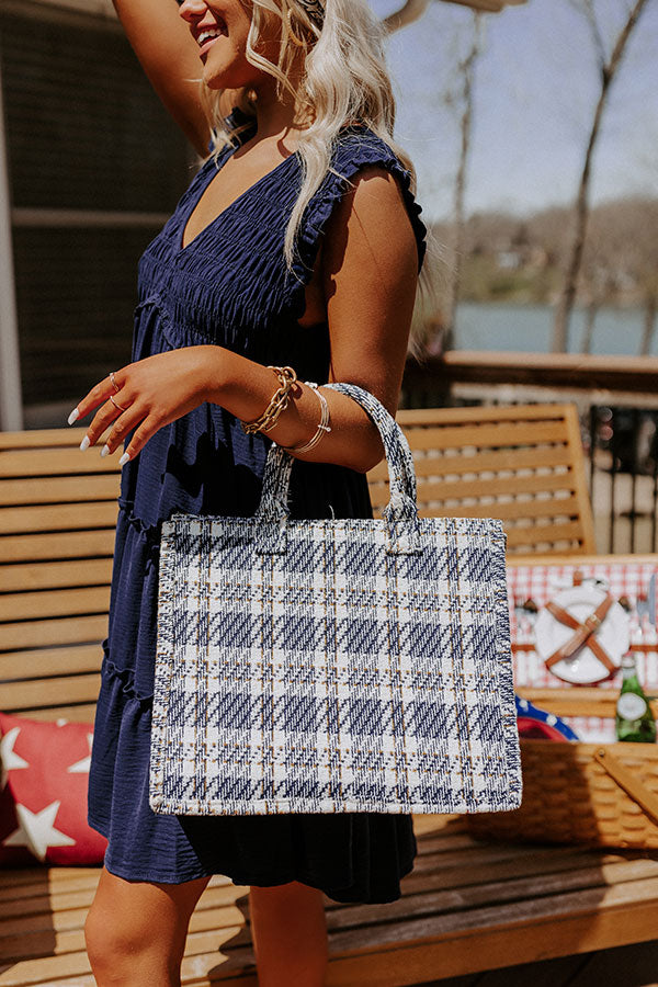 White and Pink Checkered Pattern Bucket Bag - Shop Kendry