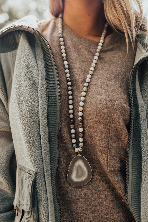 Shaken Espresso Agate Necklace