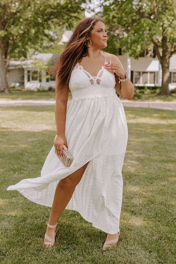 Sweetest Dream Eyelet Maxi In Cream Curves • Impressions Online