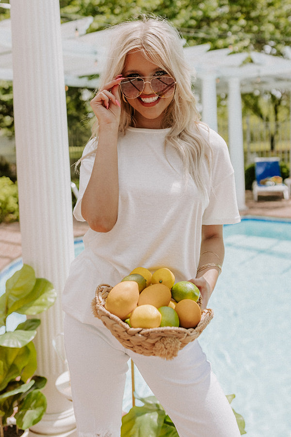 Plain And Simple Shift Tee In White