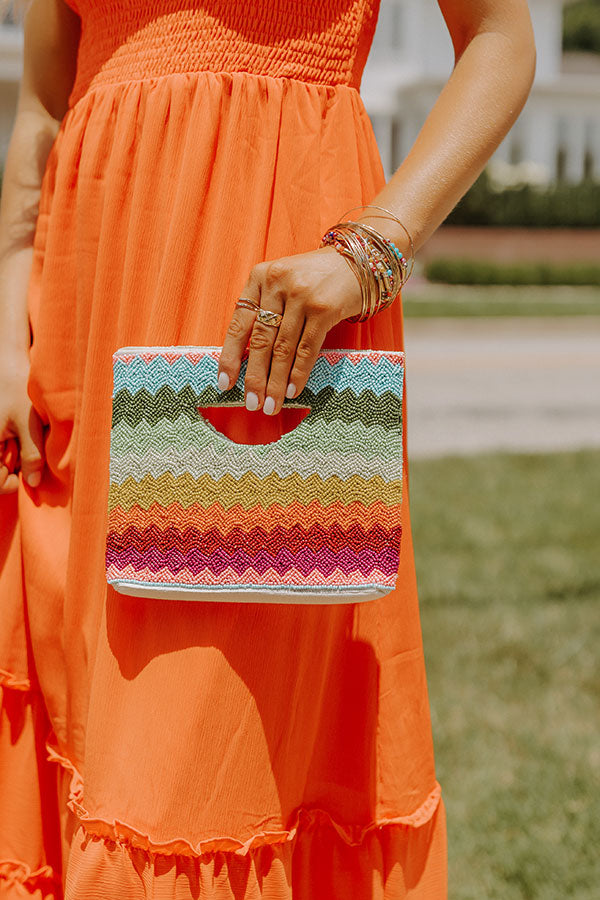 Top Tier Trip Beaded Clutch