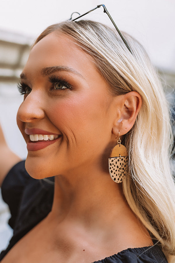 Candid Take Cheetah Print Earrings