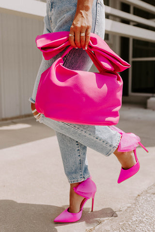 Prettiest Girl In The Room Purse In Hot Pink • Impressions Online