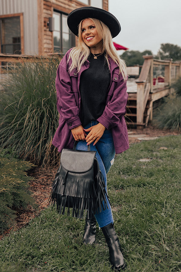 Wake Up Call Jacket In Purple Curves