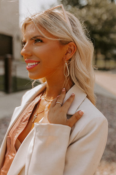 Grayson Gold Stud Earrings in White Crystal | Kendra Scott