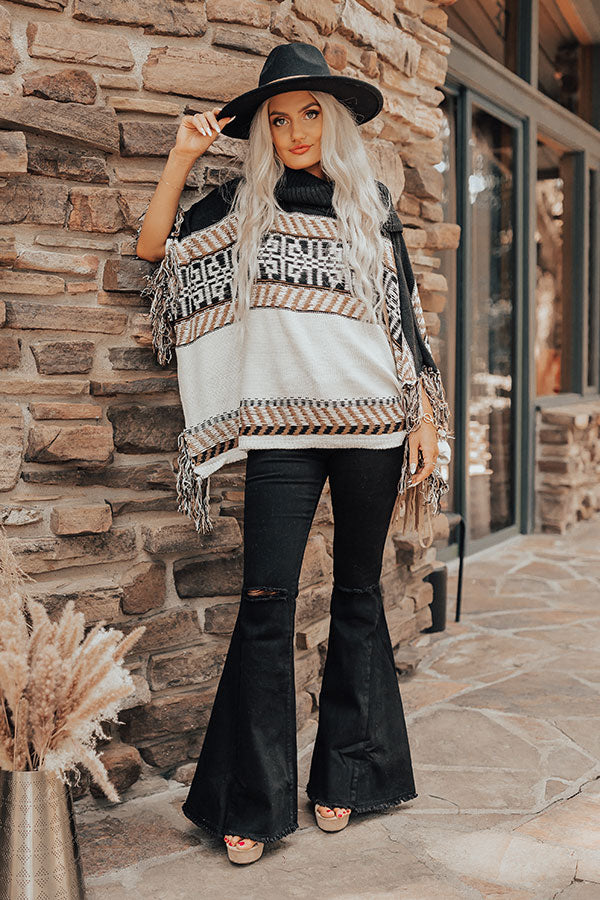 Smooth Terrain Fringe Poncho • Impressions Online Boutique