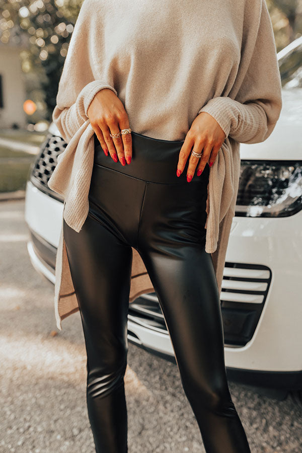 The Queenie High Waist Faux Leather Legging • Impressions Online