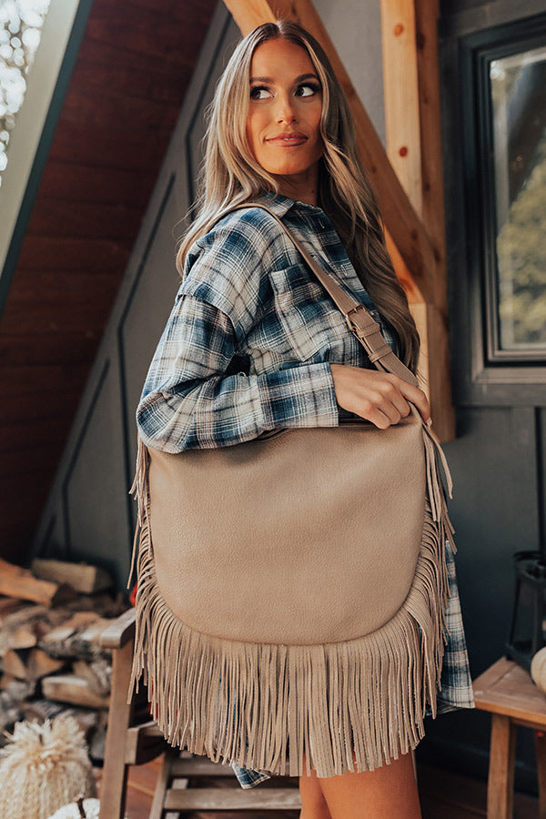 Fringed leather bag, boho handbag , handmade fringed purse