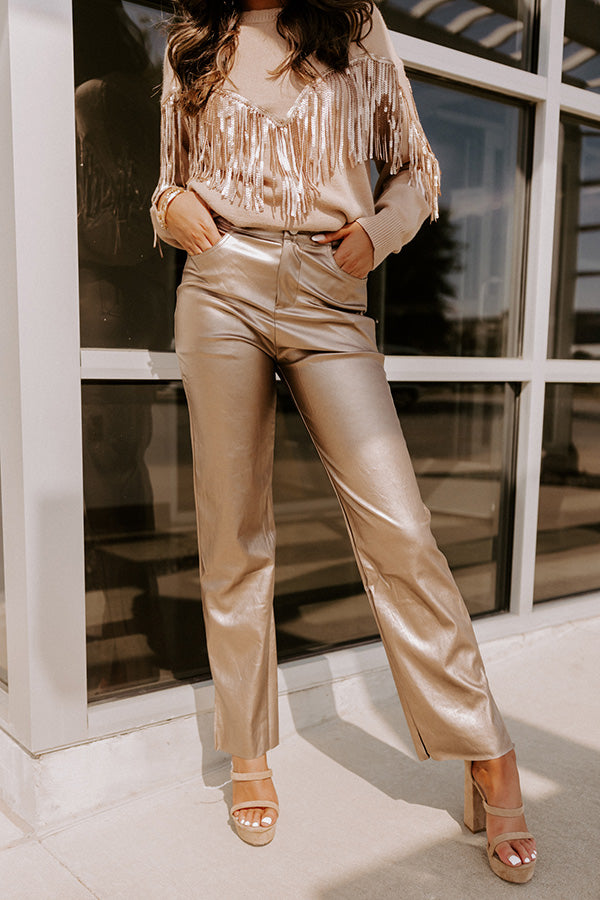 Women's Fall High Waist Tight Fitting Leather Pants - The Little Connection