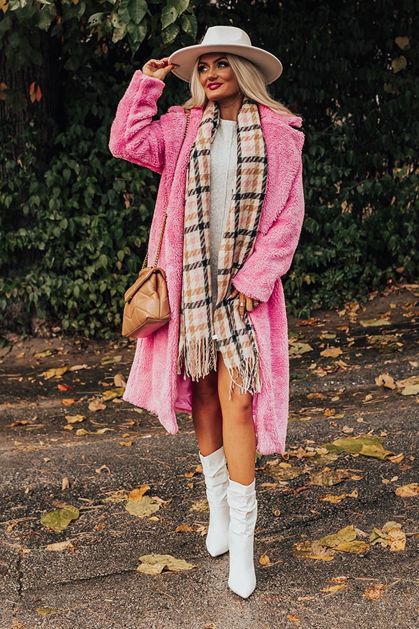 Pink clearance sherpa coat