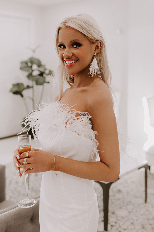 Light As A Feather Earrings In White