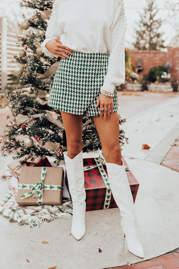 Queen Of Hearts Houndstooth Skort