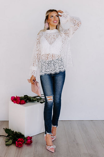 Lovestruck Babe Lace Top in Black