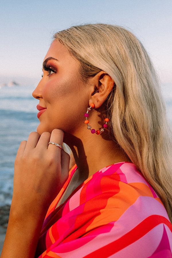 Sorbet Summer Hoop Earrings