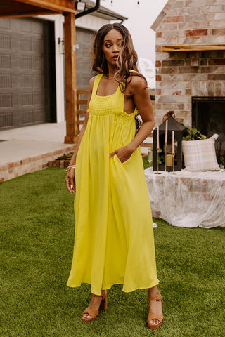 Sun-Kissed Sands Midi In Yellow • Impressions Online Boutique