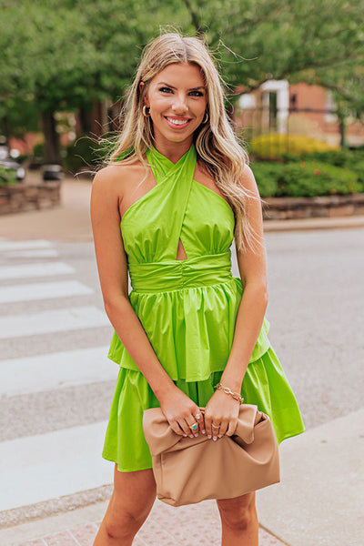 Driving to Malibu Mini Dress In Kelly Green • Impressions Online Boutique