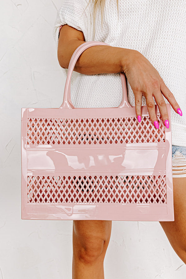 The Biana Patent Tote In Pink