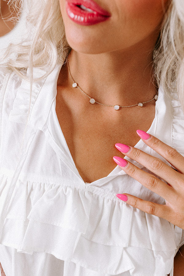 Beaming Smile Necklace In Ivory