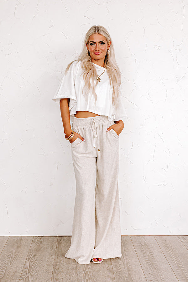 Linen-blend Pants