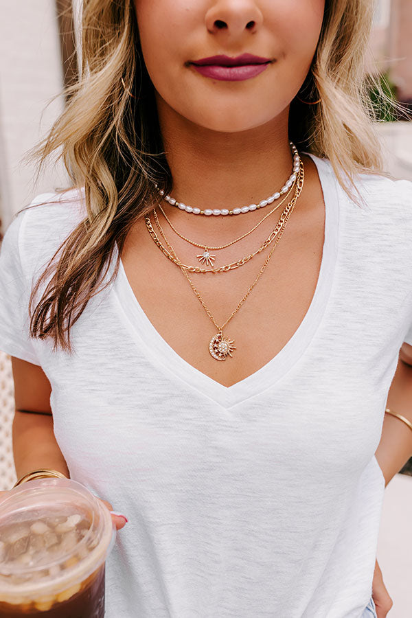 Sun-kissed Serenade Layered Necklace