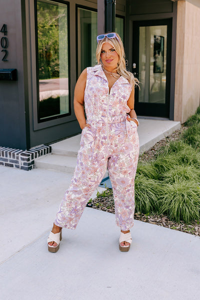 The Pike Denim Jumpsuit in Light Wash Curves