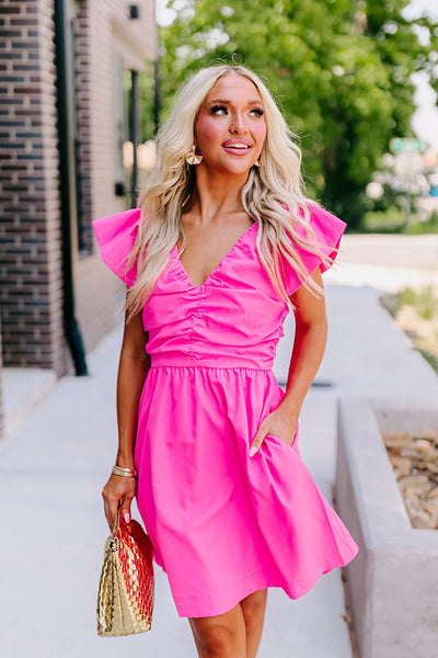 Creating Memories Mini Dress in Hot Pink • Impressions Online Boutique