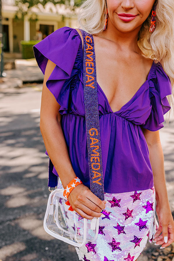 We provide Beaded Purse Strap - Purple/Gold Louisiana Saturday Night Tru  Colors Gameday for our customers who are valued for a low cost, with a high  level of service