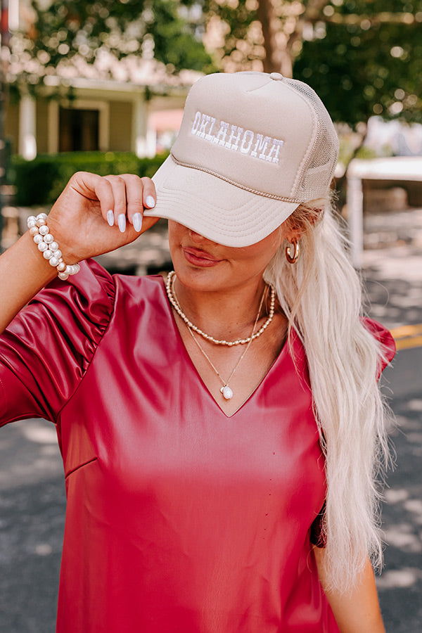 Oklahoma Embroidered Trucker Hat • Impressions Online Boutique